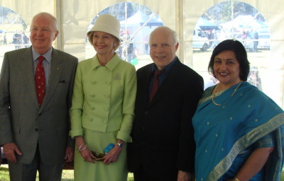 Mr Michael Bryce, The Governor-General Ms Quentin Bryce, Gitie House and Ron House